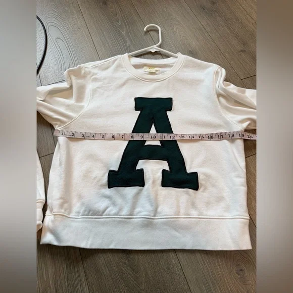 Anthropologie Maeve Crew Letter Sweatshirt - Picture 7 of 11